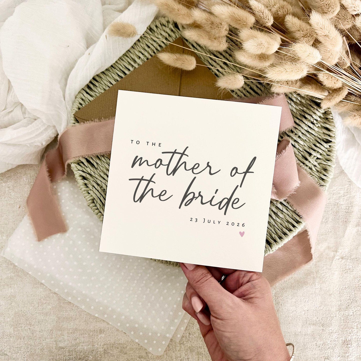 Mother of the Bride Greeting Card - Wedding Day Thank You for Brides Mum - Personalised Keepsake Gift