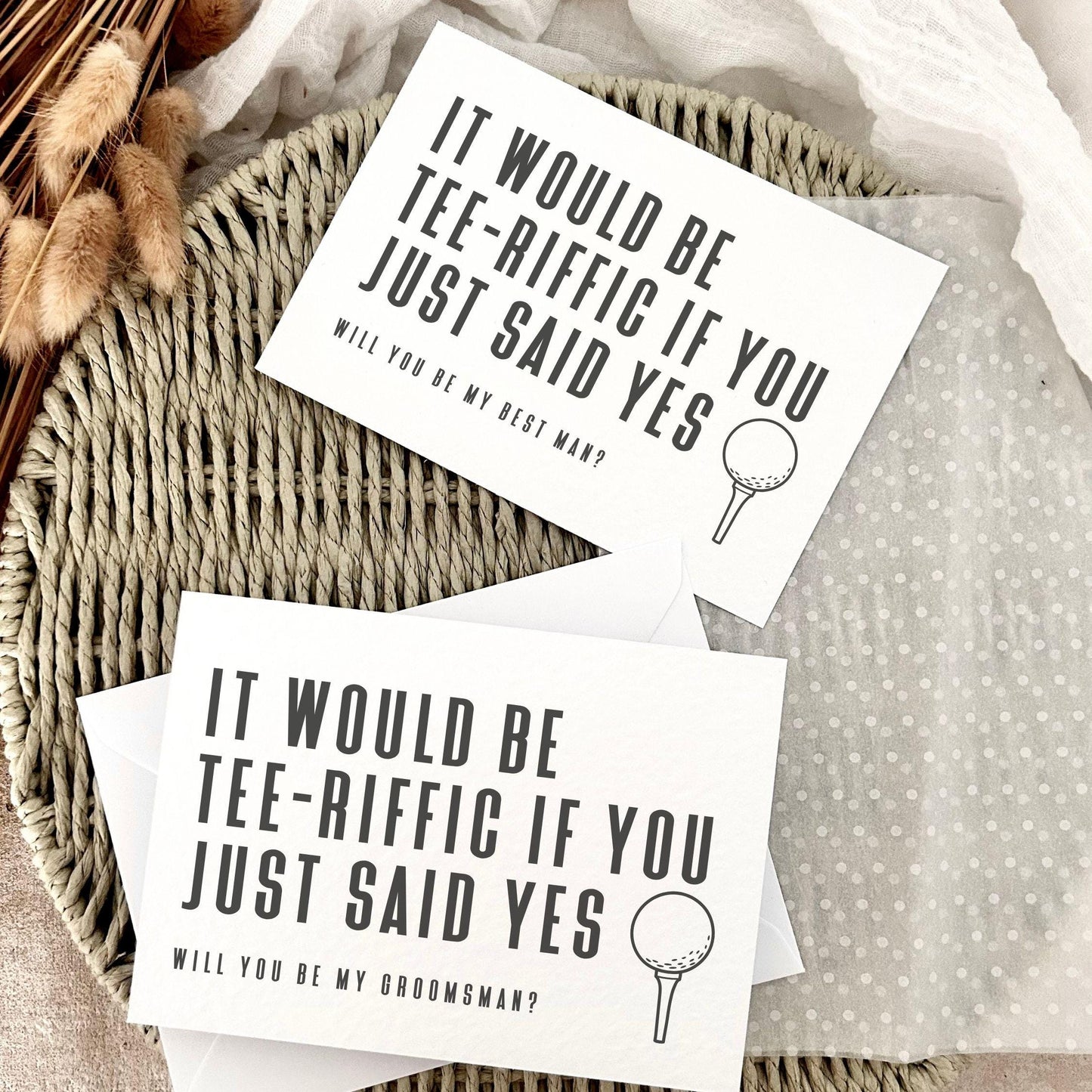 Proposal Card for Groomsman, Best Man or Custom Grooms Party Role - Personalised Options | Tee-riffic Golf