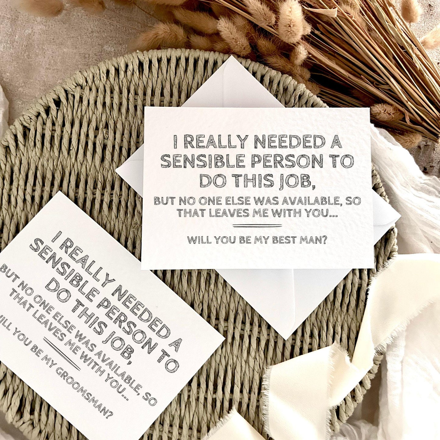 Proposal Card for Groomsman, Best Man or Custom Grooms Party Role - Personalised Options | Sensible Person