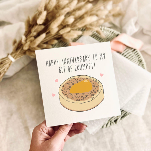 Anniversary Card for Couple - Little Bit of Crumpet Greeting Card - Personalisation Custom Available