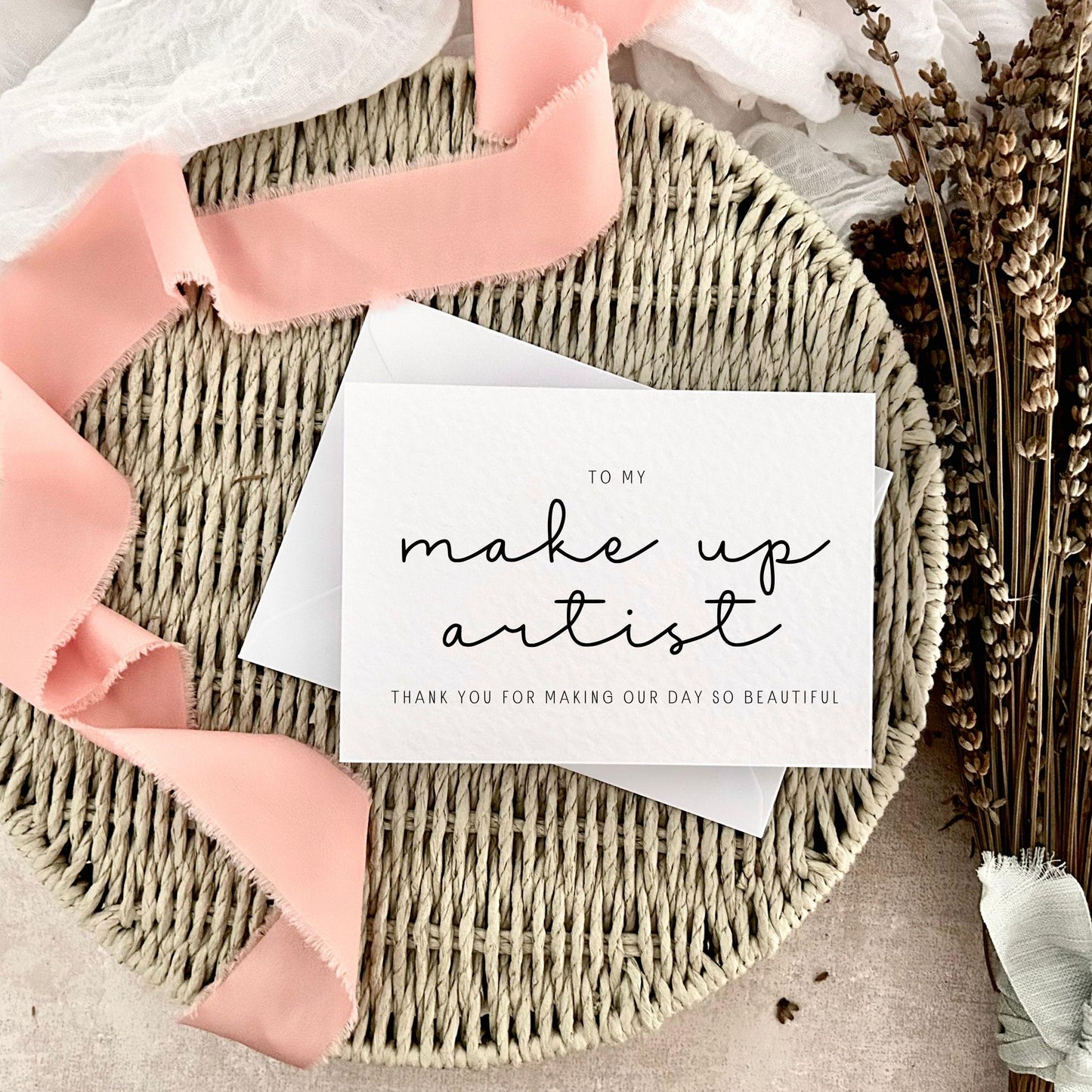 Wedding Make Up Artist - Thank You Postcard for Wedding Supplier - Personalised & Custom Options