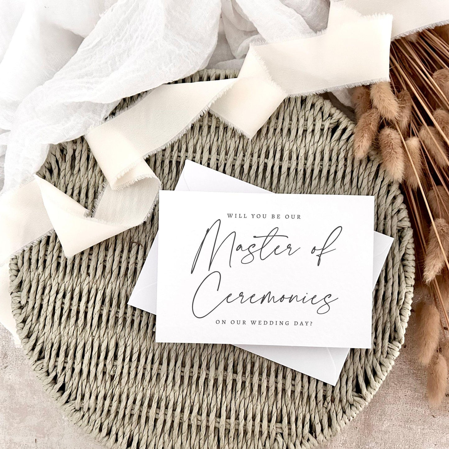 Master of Ceremonies Proposal Card - Keepsake Gift for Wedding Day Role - Customisable Gifts