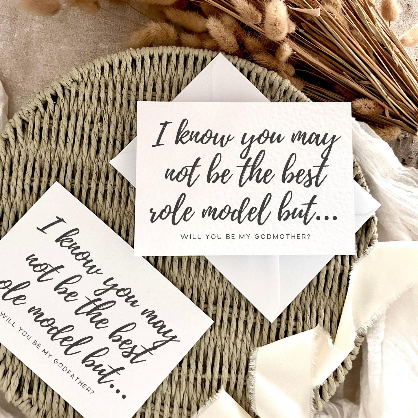 Godparent Proposal Card - Will You Be My Godmother/Godfather Keepsake - Personalised Options | Role Model