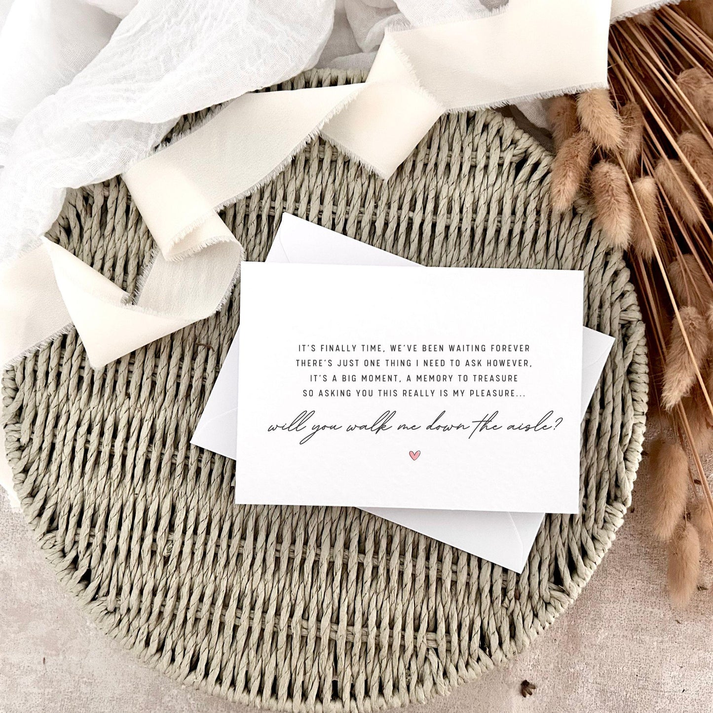 Walk Me Down The Aisle Proposal Card - Give Me Away Keepsake - Personalised Options | Finally Time