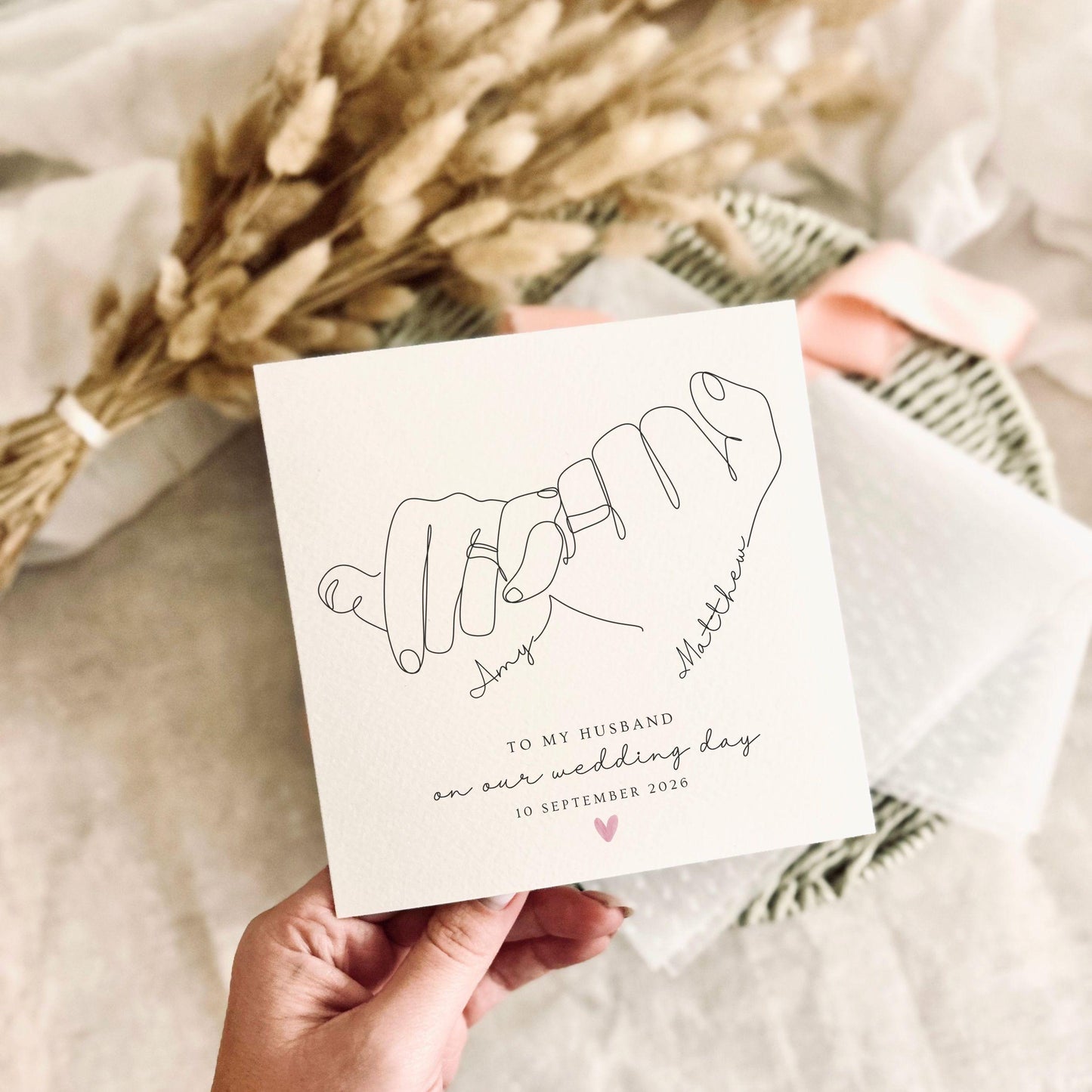 Personalised Card for Husband-to-Be - To My Husband On Our Wedding Day Message - Custom Options