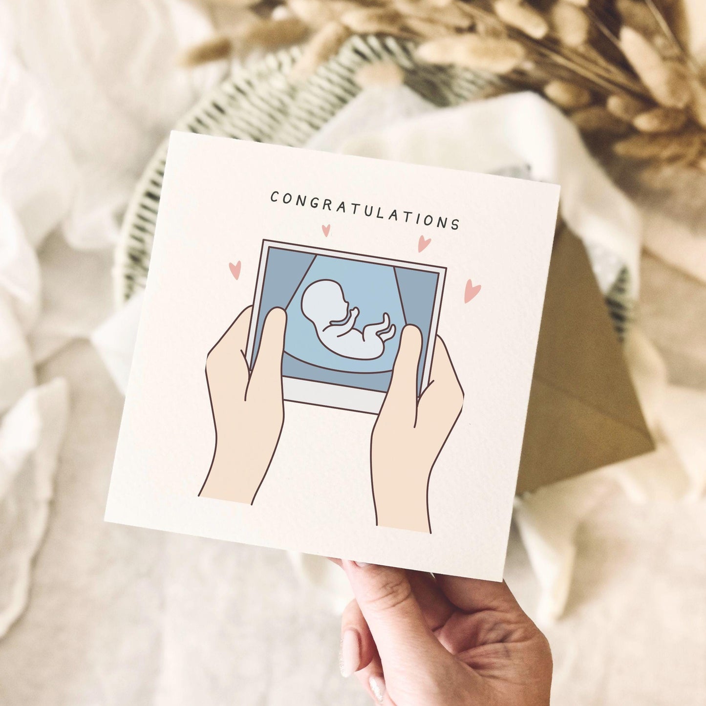 Congratulations New Baby Card - Scan Cartoon Greeting Card - Custom and Personalised Options