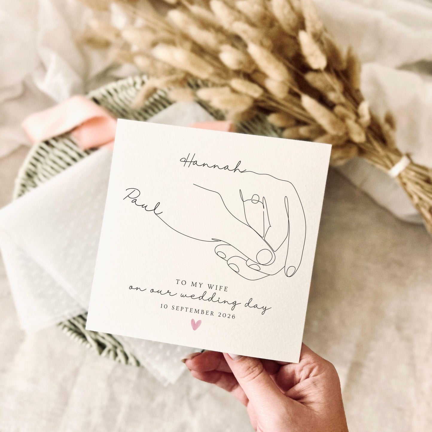 Personalised Card for Wife-to-Be - To My Wife On Our Wedding Day Message - Custom Options