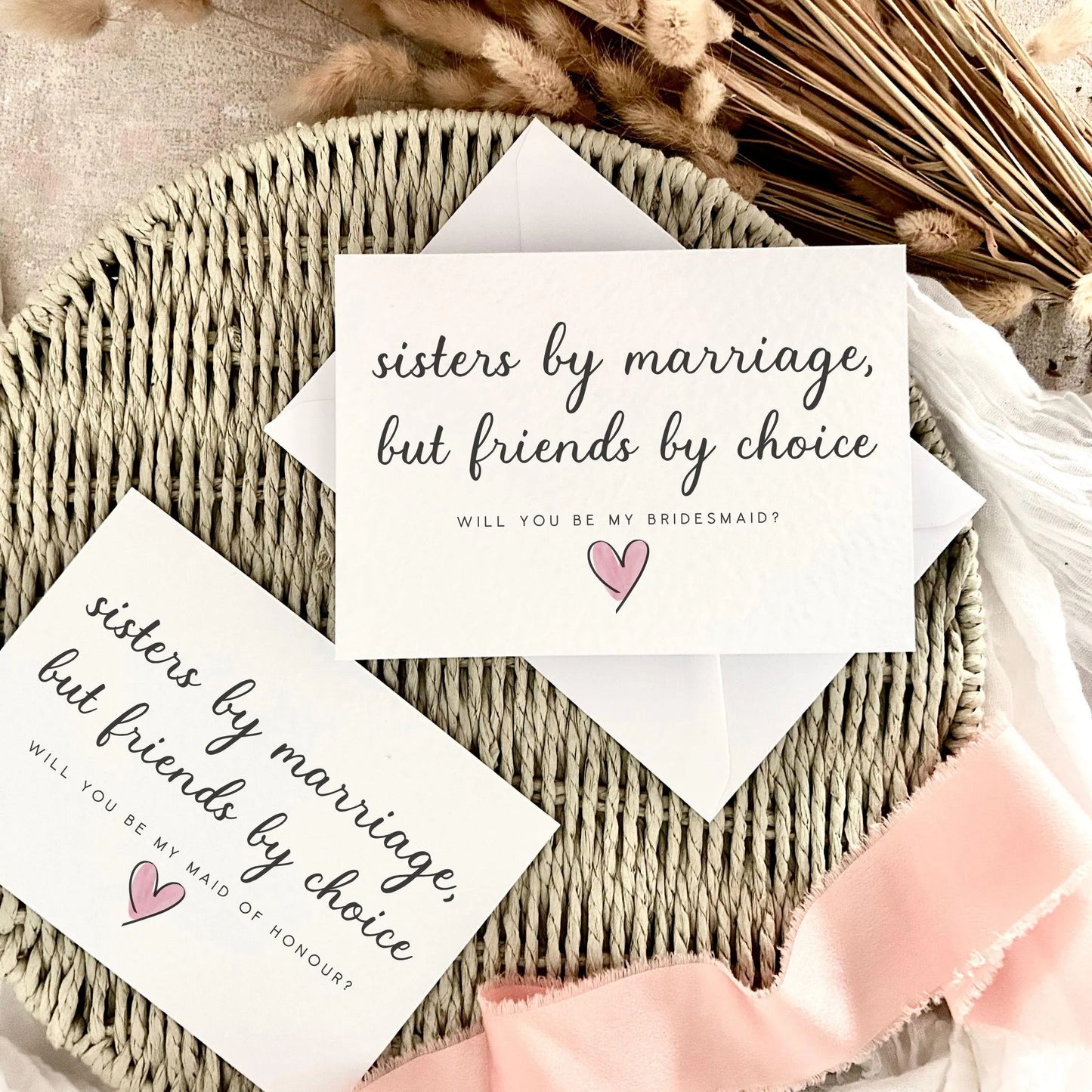 Bridal Party Proposal Postcard | Sisters By Marriage | Little Paper Bird