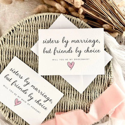 Bridal Party Proposal Postcard | Sisters By Marriage | Little Paper Bird